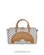 EMBOSSED CREAM CHECK MINI DUFFLE