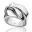 Large bague façon drapé en argent - Black Rock Jewel-Magna-Carta