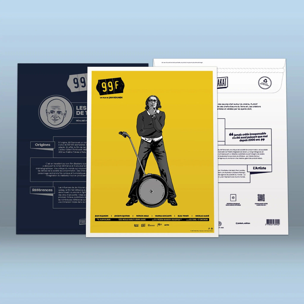 Affiche 99f 30x40 cm - Plakat - Affiche de cinéma en sérigraphie