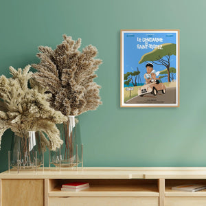 Affiche Le gendarme de Saint Tropez 30x40 cm - Plakat - Affiche de cinéma en sérigraphie