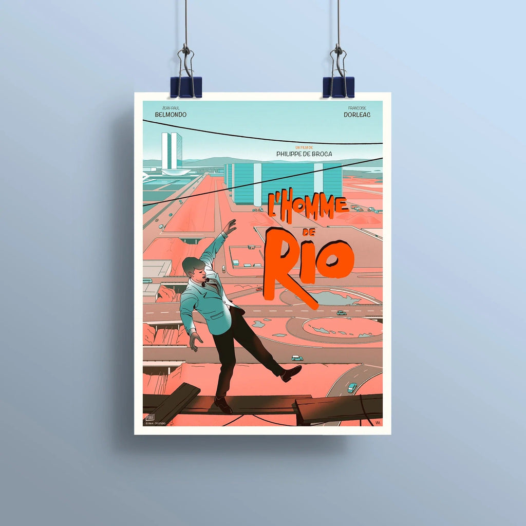 Affiche l’homme de Rio 30x40 cm - Plakat - Affiche de cinéma en sérigraphie