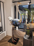 Autruche en papier mâché - Aude Goalec et Nicole Jacobs - Sculpture en papier mâché