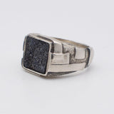 Bague homme Metallurgy Black Drusy - Black Rock Jewel-Magna-Carta