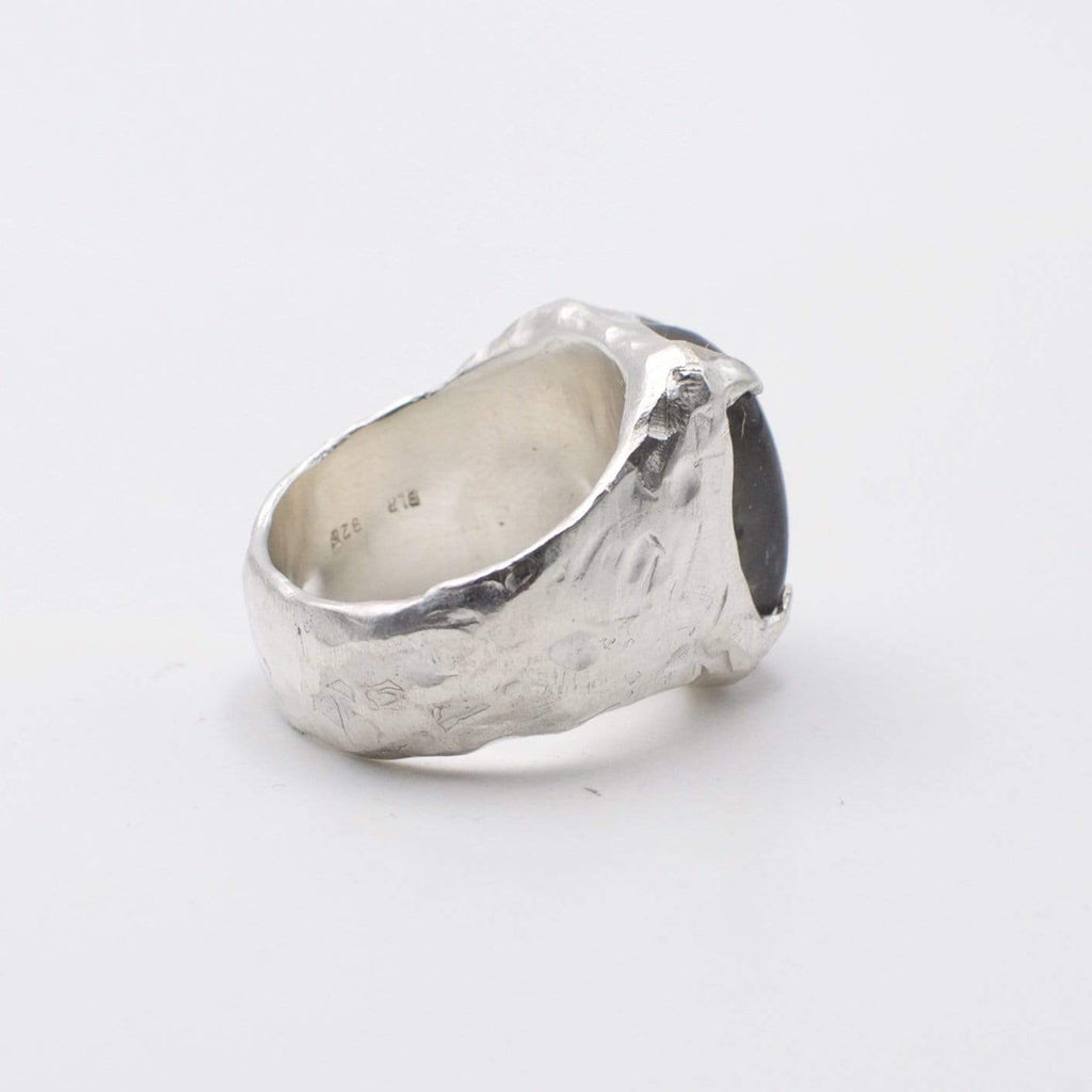 Bague homme pierre Labradorite en argent - Black Rock Jewel-Magna-Carta
