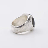 Bague homme pierre Labradorite en argent - Black Rock Jewel-Magna-Carta