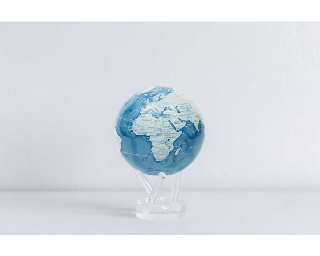 Bleu et Blanc IWB MOVA Globes Moyenne Globe autorotatif
