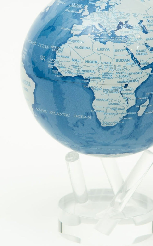 Bleu et Blanc IWB MOVA Globes Moyenne Globe autorotatif