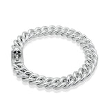 Bracelet homme gourmette maillon avec tête de mort en argent - Black Rock Jewel-Magna-Carta