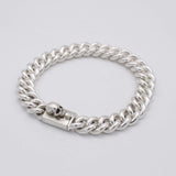 Bracelet homme gourmette maillon avec tête de mort en argent - Black Rock Jewel-Magna-Carta