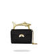 BLACKED OUT EMBOSSED GOLD SHARK HANDBAG