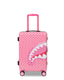 Sprayground PINK NEW CHECK FACES CARRY-ON LUGGAGE - vue 1