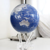 Globe terrestre bleu et argent - BSE - MOVA Globes-Magna-Carta
