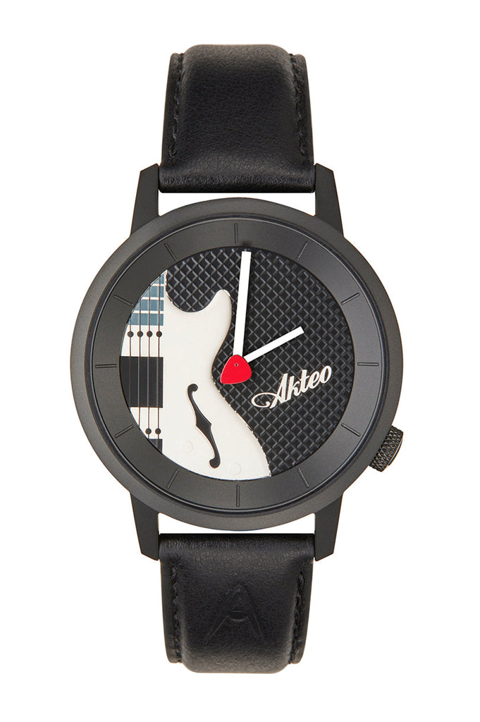 Montre Guitare électrique Jazz Black 38 - AKTEO - Montre à thème