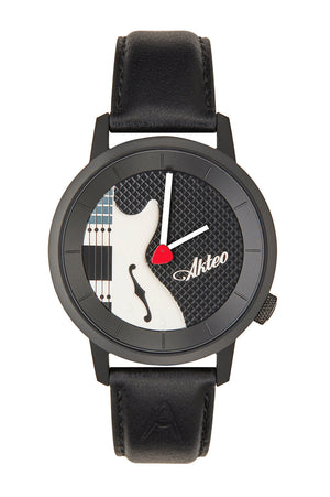 Montre Guitare électrique Jazz Black 38 - AKTEO - Montre à thème