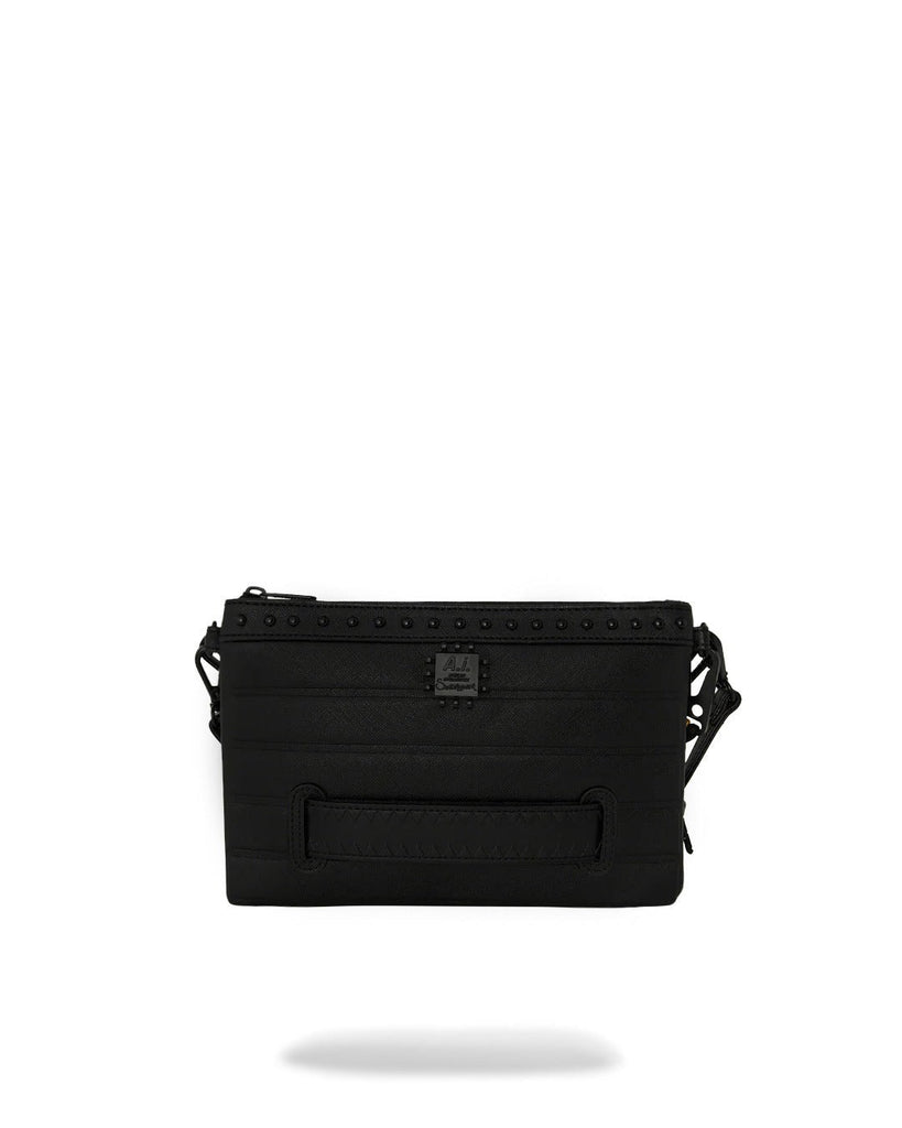 Sac - AI WONDERLAND GOLD AND BLACK CROSSOVER CLUTCH - SPRAYGROUND - Sac Bandoulière