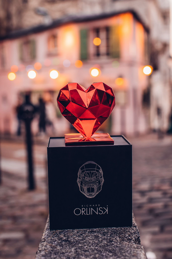 Sculpture Coeur Spirit rouge Edition by Richard Orlinski - ORLINSKI