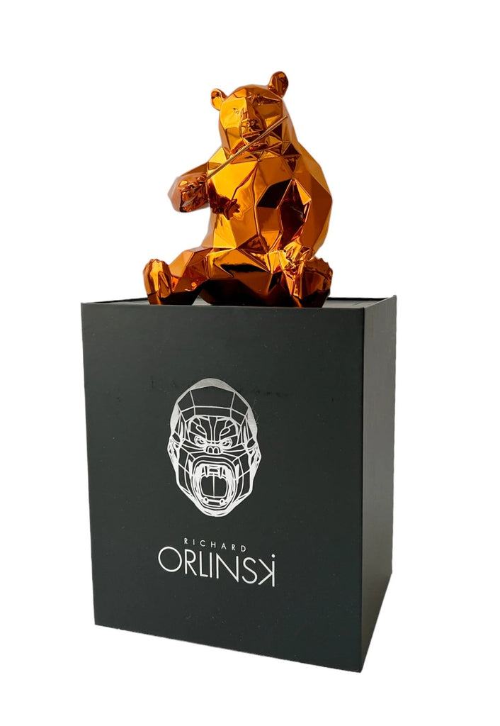 Sculpture Panda Spirit Orange Edition by Richard Orlinski - ORLINSKI