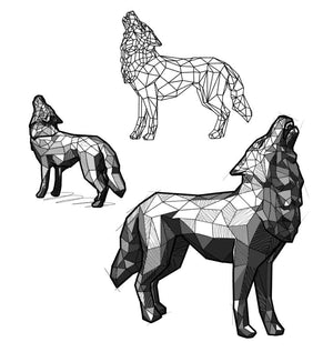 Sculpture Wolf Spirit Pearl Grey Edition by Richard Orlinski - ORLINSKI