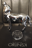 Sculpture Wolf Spirit Pearl Grey Edition by Richard Orlinski - ORLINSKI