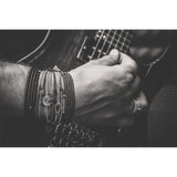 Bracelet GUITARE GRAVÉE argent 925 sur Corde de Guitare - Sing a Song-Magna-Carta