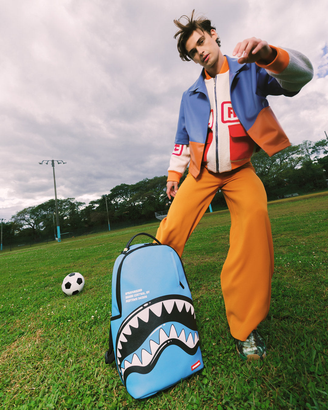 Sac à dos - SHARK CENTRAL BUBBLY BLUE BACKPACK - SPRAYGROUND