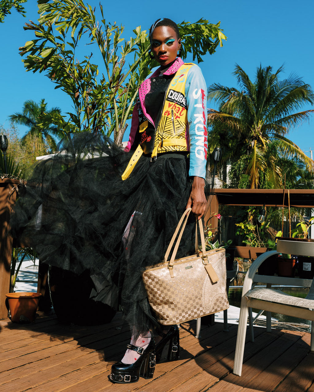 2 TONE GOLD TRINITY TOTE