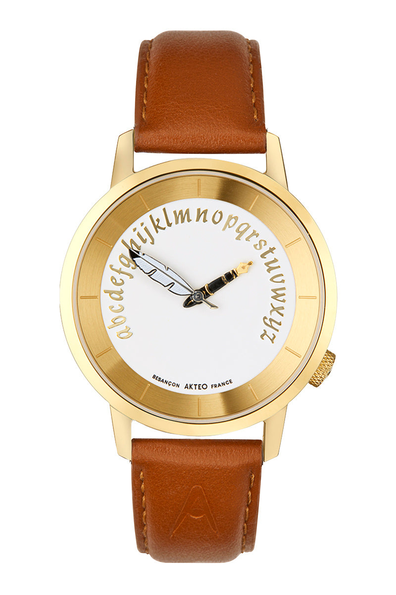 Montre Ecrivain W PVD Or 38  - AKTEO Image principale du produit
