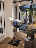 Autruche en papier mâché - Aude Goalec et Nicole Jacobs - Sculpture en papier mâché