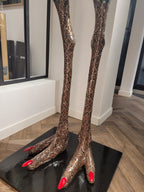 Autruche en papier mâché - Aude Goalec et Nicole Jacobs - Sculpture en papier mâché