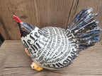 Poule en papier mâché - Le Monde - Aude Goalec et Nicole Jacobs - Sculpture en papier mâché