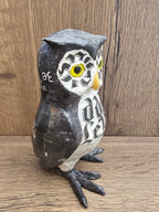 Chouette en papier mâché-Le Monde- Aude Goalec et Nicole Jacobs - Sculpture en papier mâché