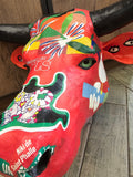 Trophée de taureau en papier mâché - Aude Goalec et Nicole Jacobs - Sculpture en papier mâché