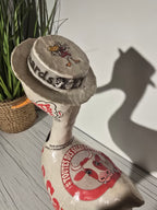 Canard enchaîné en papier mâché - Cornes - Aude Goalec et Nicole Jacobs