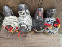 4 poules en papier mâché-Aude Goalec et Nicole Jacobs-Magna-Carta