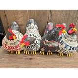 4 poules en papier mâché-Aude Goalec et Nicole Jacobs