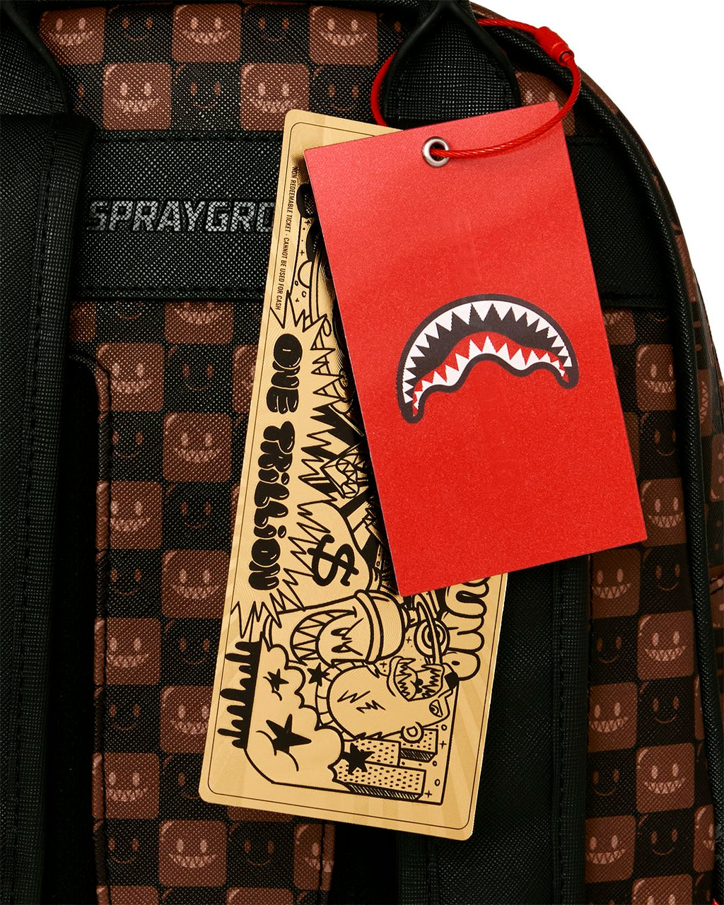 Sac à dos - SHARKS IN PARIS WTF BUBBLE BROWN CHECK SAVAGE BACKPACK - SPRAYGROUND