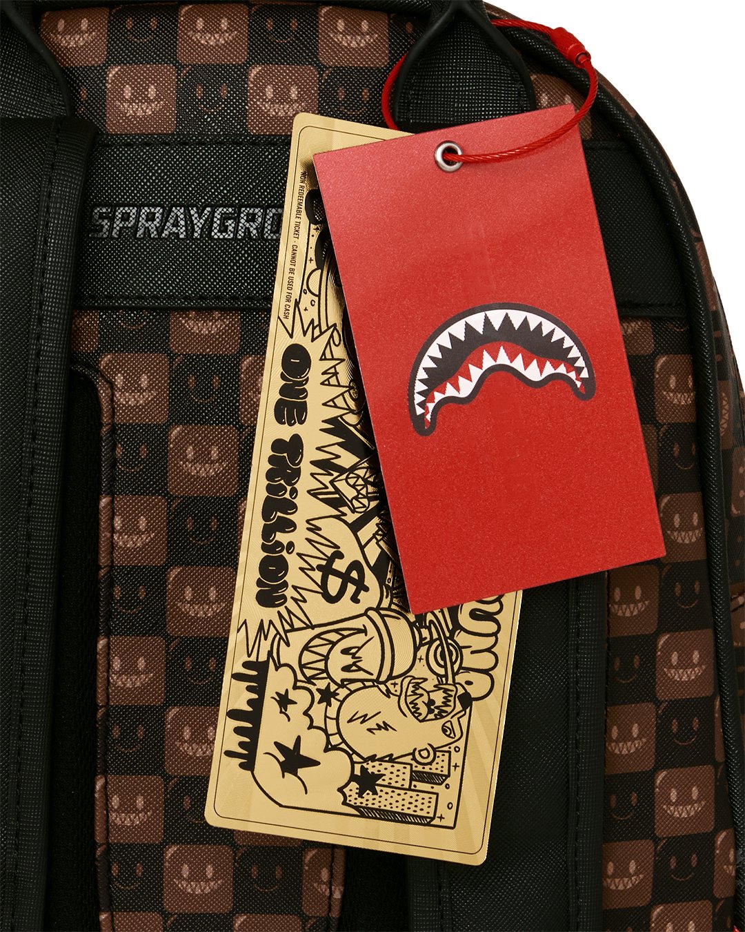 Sac à dos - SHARKS IN PARIS WTF BUBBLE BROWN CHECK SAVAGE BACKPACK - SPRAYGROUND