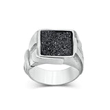Bague Metallurgy Black Drusy - Black Rock Jewel
