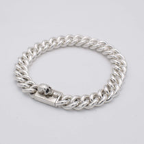 Bracelet homme gourmette maillon avec tête de mort en argent - Black Rock Jewel-Magna-Carta