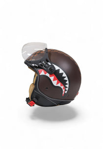 Casque - SHARKS IN PARIS HELMET BROWN - SPRAYGROUND-Magna-Carta