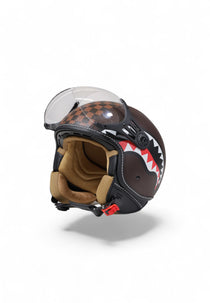 Casque - SHARKS IN PARIS HELMET BROWN - SPRAYGROUND-Magna-Carta