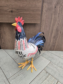 Coq en papier mâché- l'équipe - Aude Goalec et Nicole Jacobs-Magna-Carta