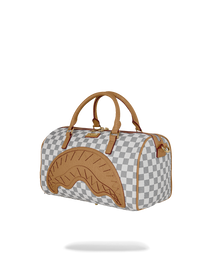 EMBOSSED CREAM CHECK MINI DUFFLE