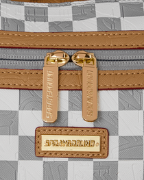 EMBOSSED CREAM CHECK MINI DUFFLE