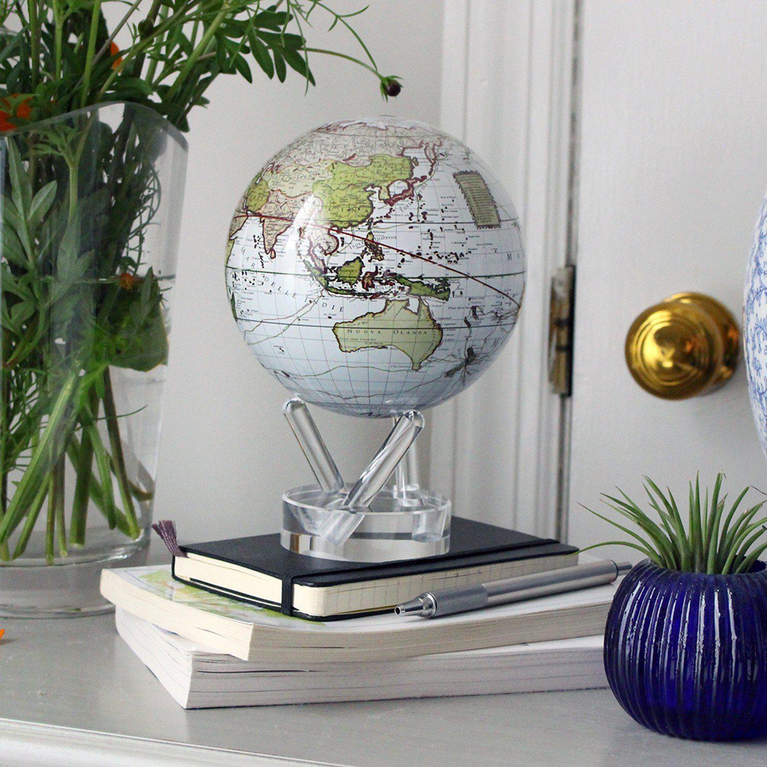 Globe terrestre Cassini antique blanc - WCT -MOVA Globes-Magna-Carta