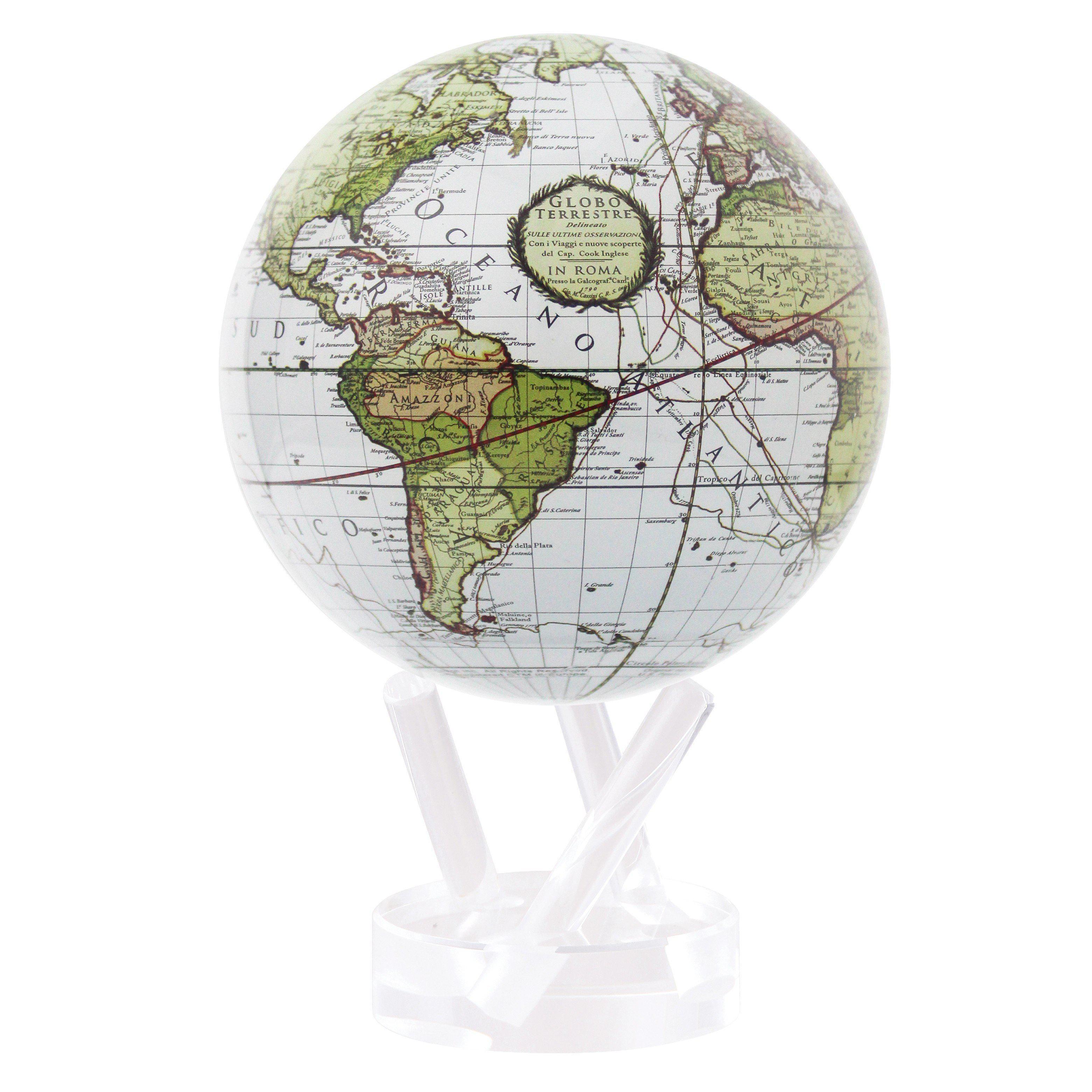 Globe terrestre Cassini antique blanc - WCT -MOVA Globes-Magna-Carta