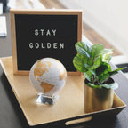 Globe terrestre blanc et or - WGE -MOVA Globes-Magna-Carta