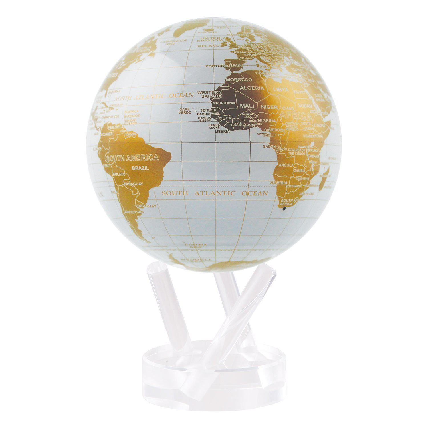 Globe terrestre blanc et or - WGE -MOVA Globes-Magna-Carta Image principale du produit