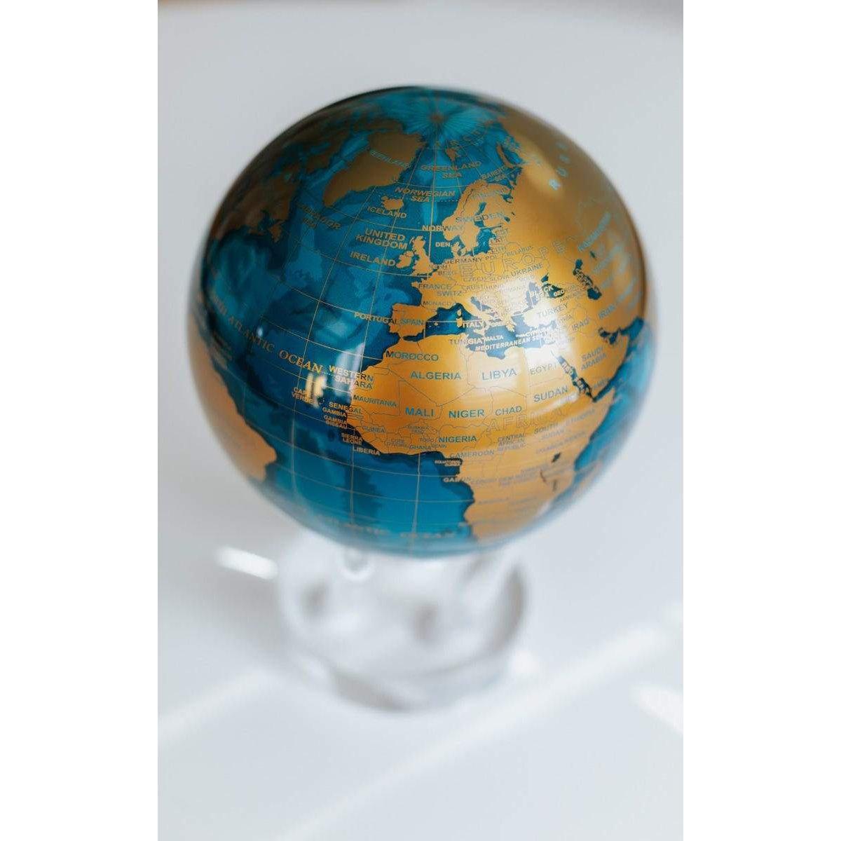 Globe terrestre bleu et or - GDB - MOVA Globes-Magna-Carta