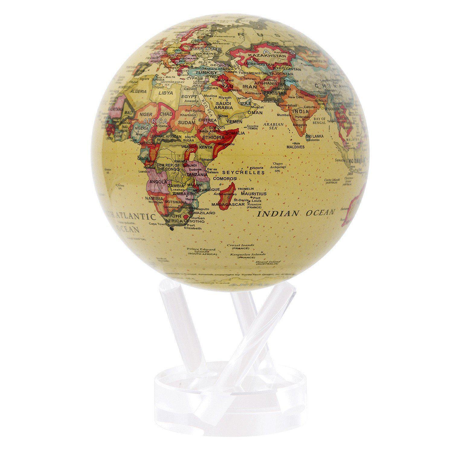 Globe terrestre carte politique jaune - ATE - MOVA Globes-Magna-Carta Image principale du produit